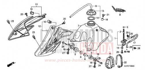 RESERVOIR A CARBURANT CRF70F5 de 2005